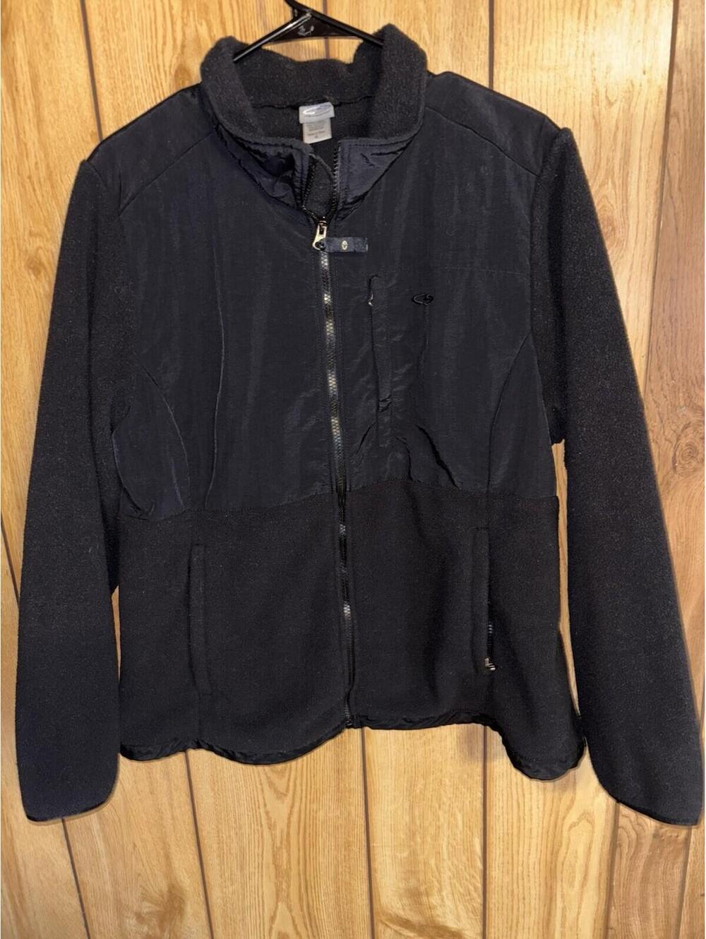Champion Black Fleece Zip Up Jacket Size XL
